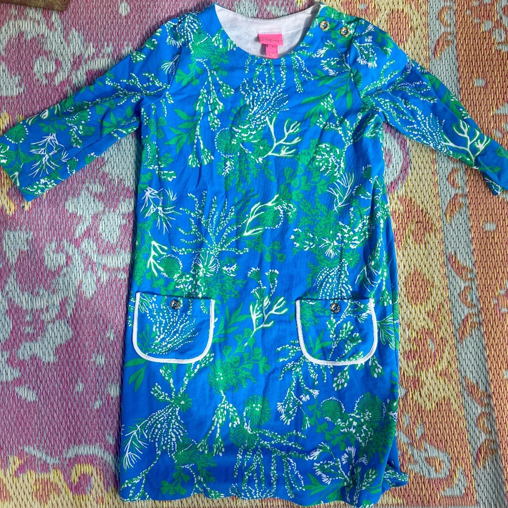 Blue coral dress Lilly Pulitzer